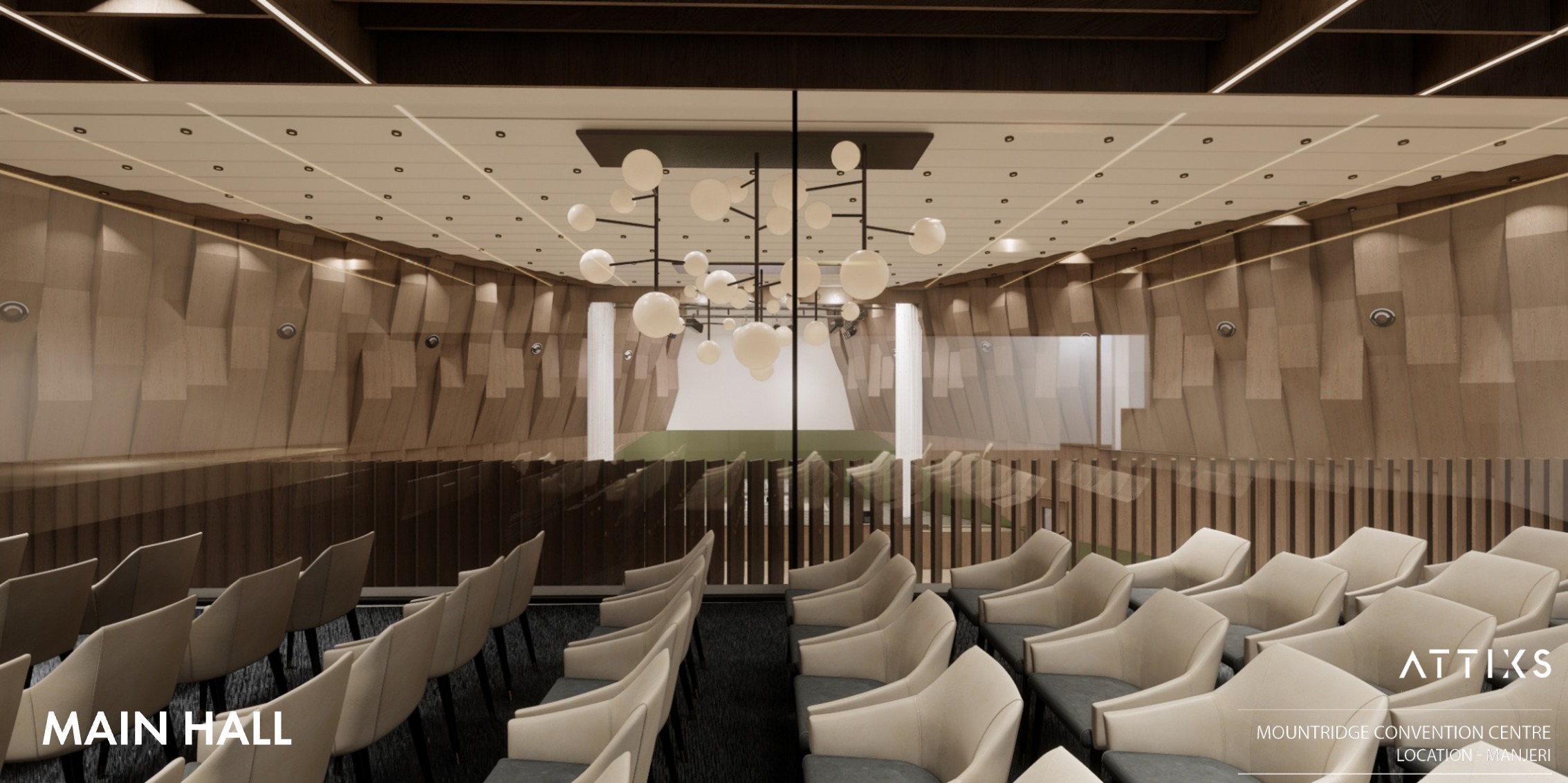 Open Sky Arena — circular rooftop event space at Mountridge